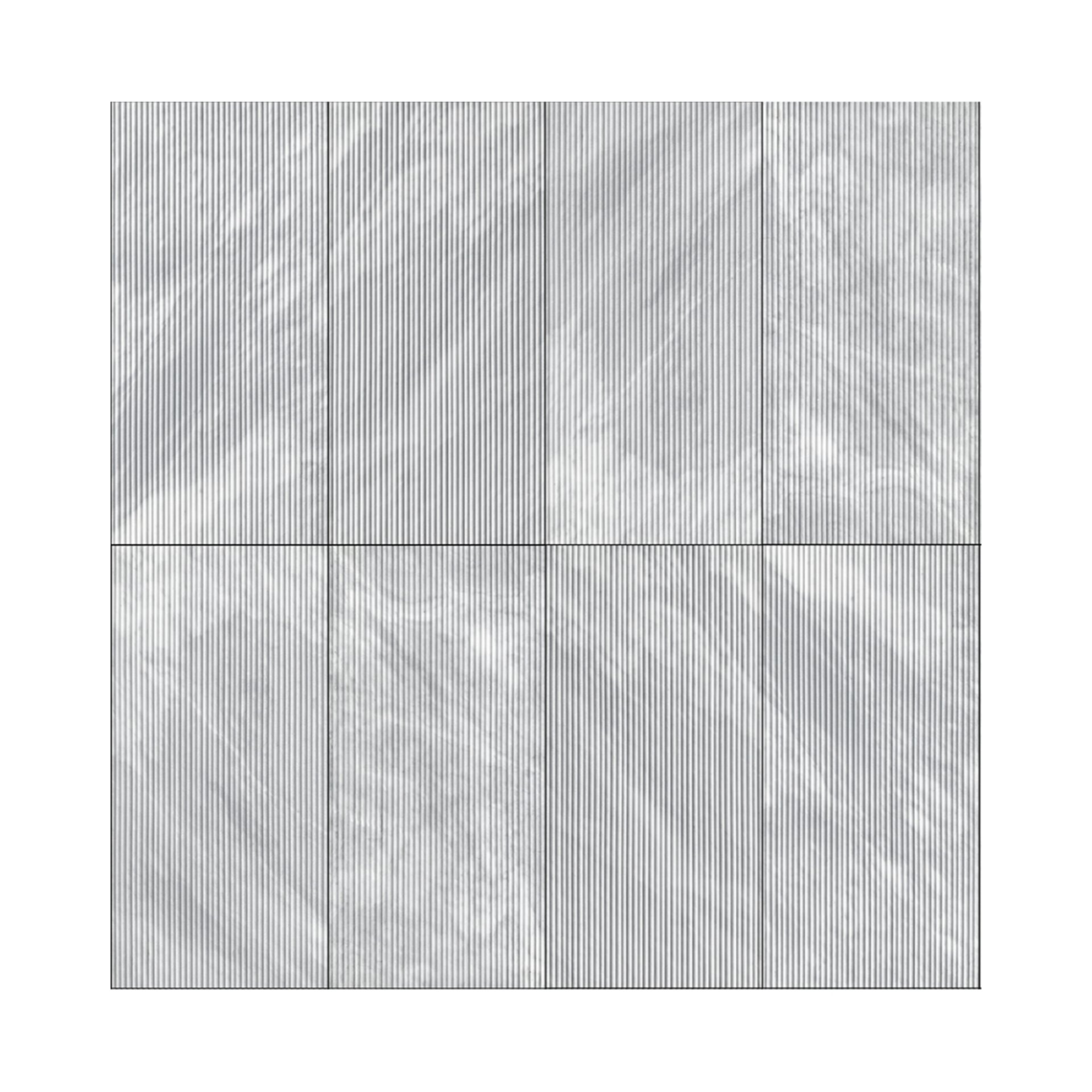Carrara Marble Marble Marble For Wall Ol Textured 3D Fluted Marble Stone (Set of 4) - Gray - Image 5