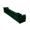 Modern Upholstered Corduroy Fabric 4 Seater Sofa With Arm And Throw Pillows - Green - Image 8
