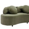 Modern Living Room Sofa Lamb Velvet Upholstered Couch, Furniture For Home Or Office - Green - Image 13