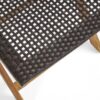 Evergreen - Outdoor Wooden Bistro Chair With Wicker Back - Brown - Image 14