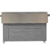Outdoor Kitchen Island Fir Wood Kitchen Island With Stainless Steel Top, Ample Storage Space, Towel And Spice Racks And A Bottle Opener For Outdoor - Gray - Image 13