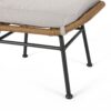 Outdoor Modern Boho Wicker Ottoman With Cushions (Set of 2) - Beige / Brown - Image 11