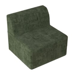Modern Minimalist Corduroy Single Seat Sofa Comfy Sleeper Couch For Living Room Bedroom - Green