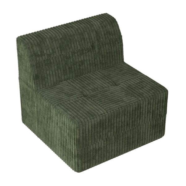Modern Minimalist Corduroy Single Seat Sofa Comfy Sleeper Couch For Living Room Bedroom - Green