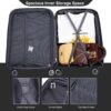 Expandable Hardshell Suitcase Double Spinner Wheels Pp Luggage Sets Lightweight Durable Suitcase & Tsa Lock, 3 Piece Set (20/24/28) - Black - Image 8