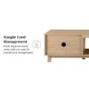 Modern Fluted Door Minimalist TV Stand For TVs Up To 80" - Coastal Oak - Image 4