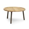 Round Coffee Table With Tray Edge Design - Natural / Black - Image 6