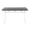 Geo - Industrial Dining Table - Vintage White / Espresso - Image 4