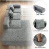 Sectional Sofa Full-Compressed Sofa Couch Free-Combined Sofa For Living Room - Gray - Image 8