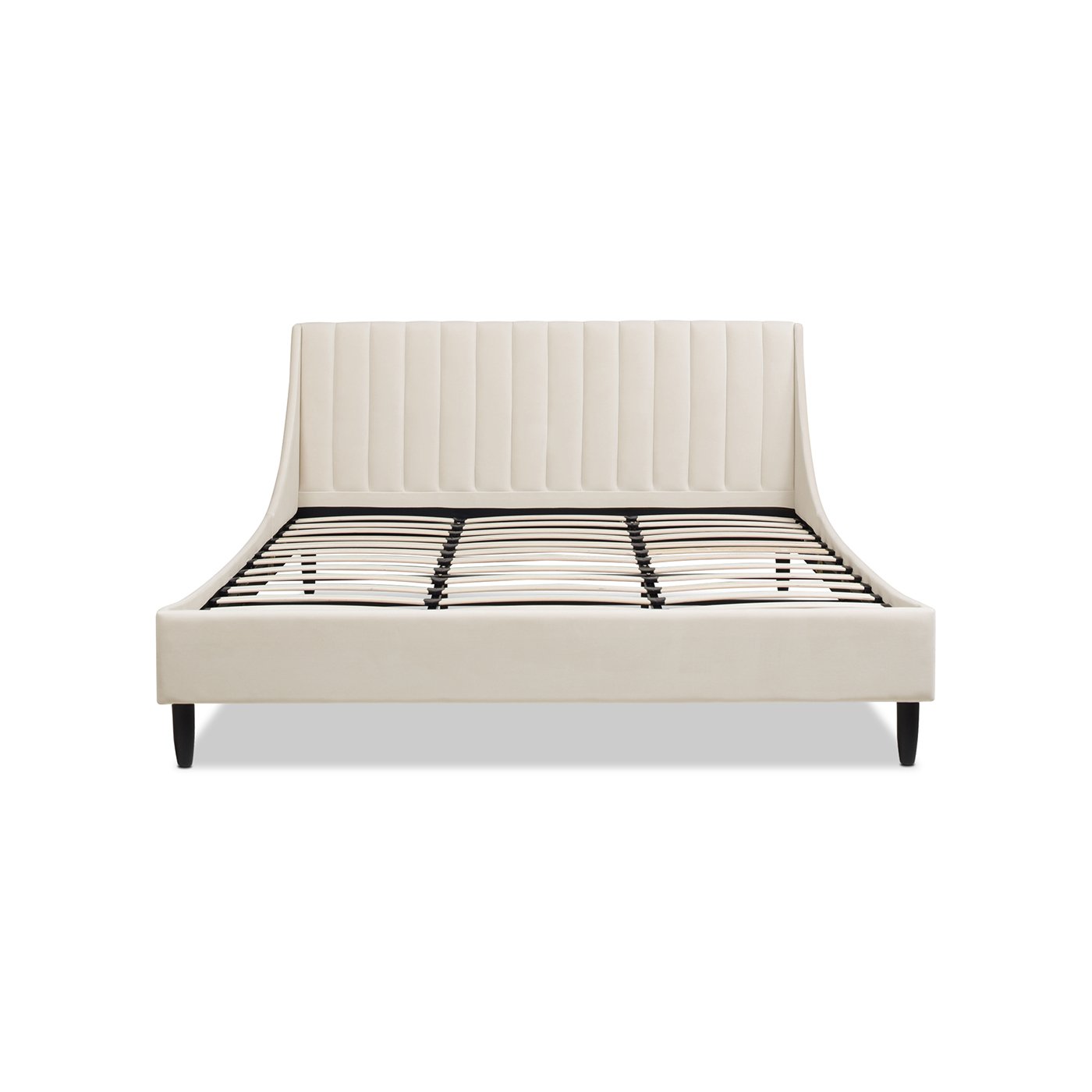 Aspen - King Vertical Tufted Headboard Platform Bed Set - French Beige - Image 14
