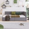 Twin Size Upholstered Daybed With 2 Storage Drawers, Sofa Bed Frame No Box Spring Needed - Gray - Image 10