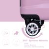 Luggage Set Of 5 Pieces, Expandable Hard Pc Luggage Set With Tsa Lock For Rotating Wheels, Lightweight Rolling Luggage - Pink - Image 9