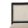 Modern Solid Wood Dining Chair With Rattan Inset Back (Set of 2) - Black - Image 3