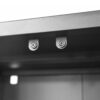 Modern Metal Sideboard Cabinet With 4 Glass Doors, Steel Kitchen Storage And Coffee Bar Cabinet - Black - Image 23