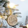 Wooden Hanging Circle With Snowflake Cut Decorative Hanging Christmas Tree Ornaments For Holiday Party Decorations (Set of 12) - Multi - Image 3