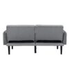 Folding Ottoman Sofa Bed With Stereo - Gray Fabric - Image 8