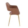 Margarite - Contemporary Dining / Chair (Set of 2) - Gold / Brown - Image 3