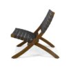 Solidago - Outdoor And Strapping Belt Folding Chairs, (Set of 2) - Black / Brown - Image 9