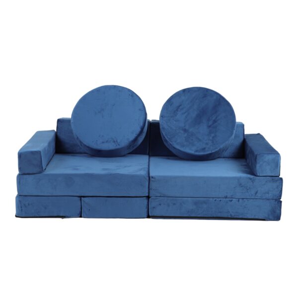 14 Pieces Kids Sofa Modular Play Couch Child Sectional Sofa To Boost Creativity Boys And Girls Diy Creating Playroom Couch Furniture For Toddlers Convertible Foam And Floor Cushion - Blue