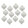 Christmas Ball Ornaments, Decorative Hanging Ball Christmas Tree Ornaments For Holiday Decorations (Set of 12) - White - Image 7