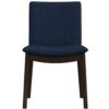 Laura - Linen Dining Chair (Set of 2) - Dark Blue / Dark Brown - Image 8