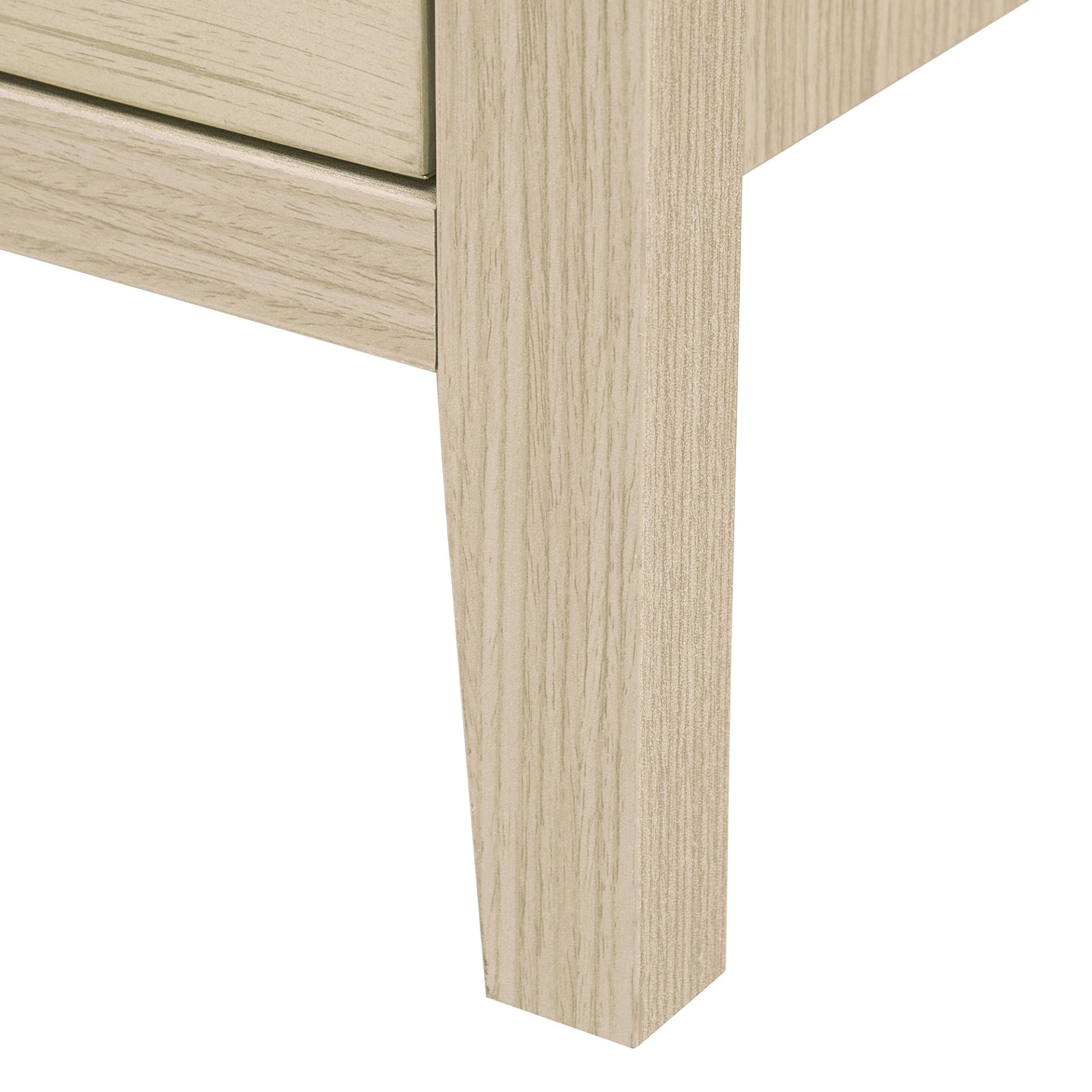 Hollow Carved 3 Drawer Cabinet Dresser Storage Chest With Metal Handles For Living Room Bedroom - Natural - Image 18