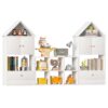 Versatile Children's Bookshelf With House-Shaped Design Multifunctional Storage - White - Image 14