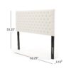 Annecy - Contemporary Upholstered Full / Queen Fabric Headboard - Ivory - Image 3