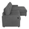 Modern Convertible Sectional Sofa With Storage Chaise Lounges And USB Ports - Dark Gray - Image 22