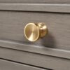 Dauphin - Gold Accent 5 Drawer Executive Desk - Gray Cashmere - Image 11