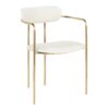 Demi - Contemporary Chair (Set of 2) - Gold / Cream - Image 2