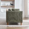 Wide Modern Double Sided Upholstered Chaise Lounge With Throw Pillows - Green - Image 12