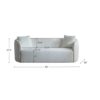 Coral - Curved Sofa, 3 Seater, Living Rooms, Bedrooms, Apartment Office - White - Image 3