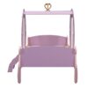 Twin Size Princess Carriage Bed With Crown, Platform Car Bed With Stair - Purple / Pink - Image 11
