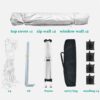 10'X10' Folding Canopy With 4 Removable Sidewalls Outdoor Event Shelter UPF 50+ Gazebo Portable Tents For Parties Beach Camping Wedding Ez Pop Up Canopy 4 Pieces Weight Bag + Carry Bag - White - Image 10