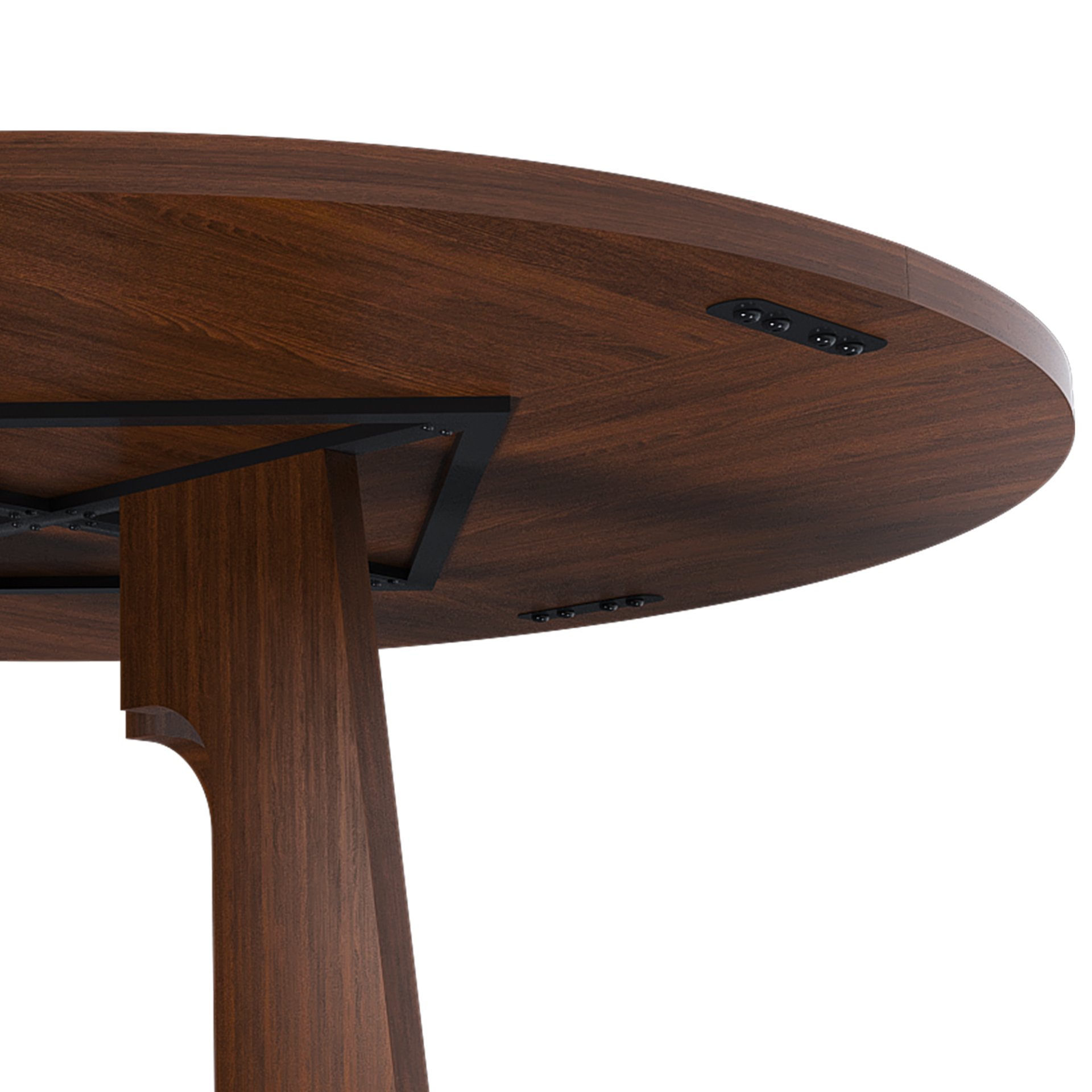 Spiced Round Dining Table For 4 - Walnut - Image 17