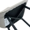 Ergonomic Dining Chair (Set of 4) With Extended Seat Cushion, Metal Legs - Black / Gray - Image 14