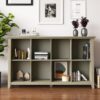 Acadian - 8 Cube Storage Sofa Table - Distressed Gray - Image 5