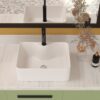 Rectangular Vessel Bathroom Sink 16" X 12" With Sleek Design - White - Image 2