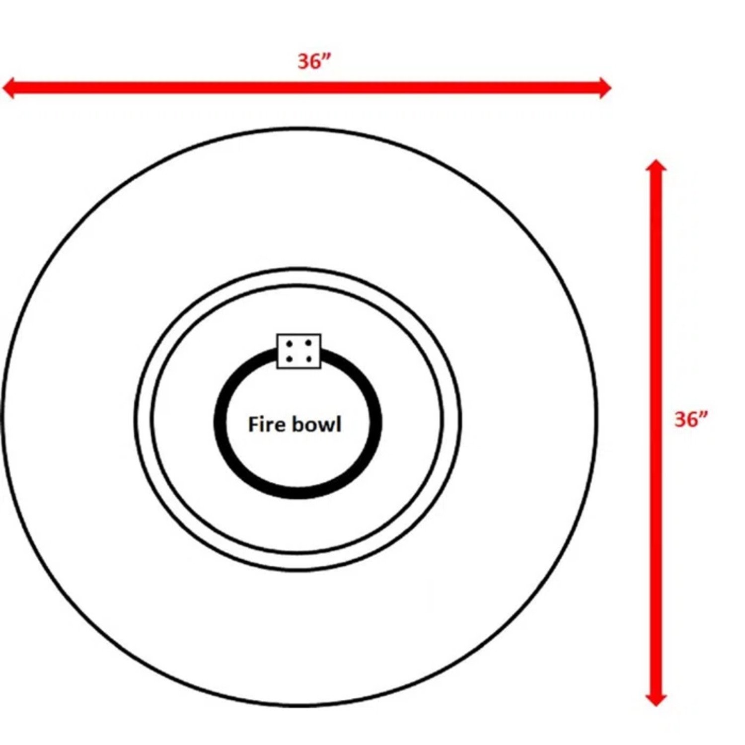 Fibre Reinforced Outdoor Fire Pit Table - Charcoal - Image 3