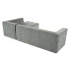 Modular Combination Sofa Set, Modern Minimalist Sofa, Living Room Upholstered Sofa Bed, Bedroom, 2 Pieces Computer Free Combination, L - Shaped - Light Gray - Image 18