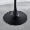 31.5" Tulip Table Mid-Century Dining Table For 2-4 People With Round MDF Table Top, Pedestal Dining Table, End Table Leisure Coffee Table - Black - Image 5