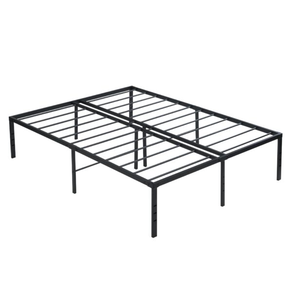 Full Size Bed Frame With Quiet Support - Black