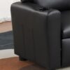 Marisa - Leather Kids Recliner Chair With Cupholder - Black - Image 7