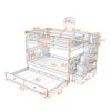 Full Over Full Stairway Bunk Bed With Twin Size Trundle, Storage And Guard Rail For Bedroom - White - Image 9