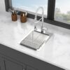 Stainless Steel Drop In Kitchen Sink 15 X 20" 16 Gauge Single Bowl - Brushed Nickel - Image 2