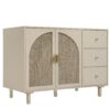 2 Door 3 Drawer Cabinet, Suitable For Bedroom - Natural - Image 7