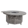 Cast Aluminum Propane Gas Firepit Table, Chat Height - Gray - Image 5