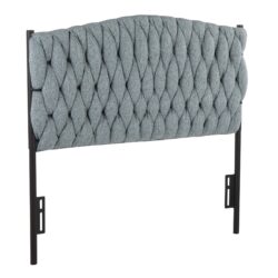 Braided Matisse - Twin Size Headboard - Black / Blue