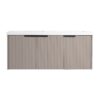 Contemporary 48" Wall Mounted Bathroom Vanity With Resin Double Sink & Soft Close Doors - Khaki - Image 10